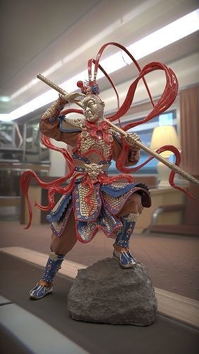 wukong statue art sculpture parade people sculptures 3D print model - Mito3D