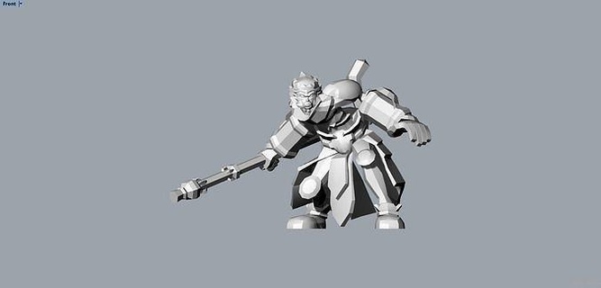 wukung ligue légendes baron Nashor animal monstre art conception lol robot cyborg chrome illustration machinerie homme 3d print model - Mito3D
