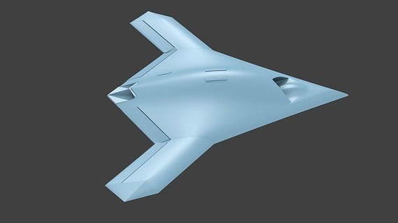 x-47b airplane aircraft flight military jet flying bomber fighter air stealth demonstrator navy hobby diy 3d print model - Mito3D