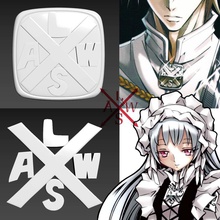 x-laws badge anime shaman king cosplay accesories x laws button brooch medallion iron maiden marco lasso meene montgomery symbol hobby diy 3d print model - Mito3D