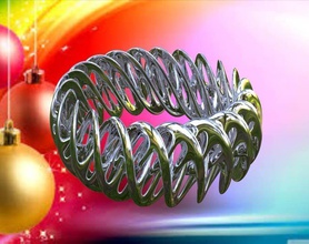 x-mas mobius bracelets ceramics jewelry hobby math imaterialisechallenge 3d print model - Mito3D