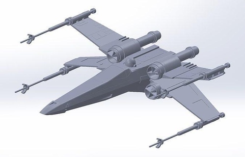 x-wing 65 star wars wing wings aircraft character space spacecraft games toys 3d print model - Mito3D