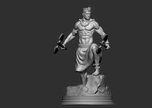 xango african culture orixa god africa brasil brazil religion warrior art sculptures 3d print model - Mito3D