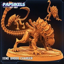 xeno brood charger alien human miniature games toys 3d print model - Mito3D