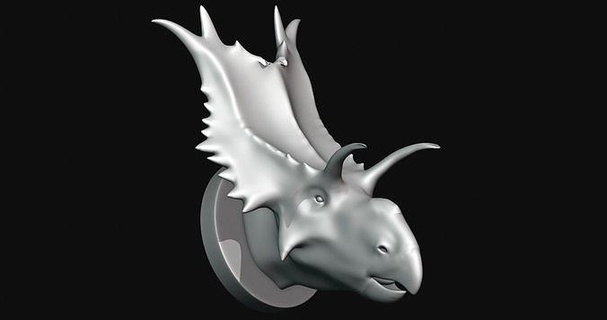 xénoceratops tête 3d modèle imprimable impression dinosaure art sculptures 3d print model - Mito3D
