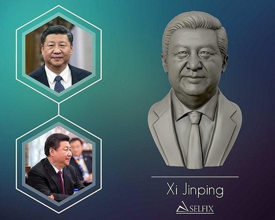 xi jinping 3d portrait sculpture statue people face art sculptures bust 3d print model - Mito3D