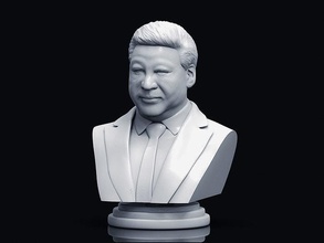 xi jinping 3d printable bust china chinese president portrait man human statue male sculpture art sculptures jin ping 3d print model - Mito3D