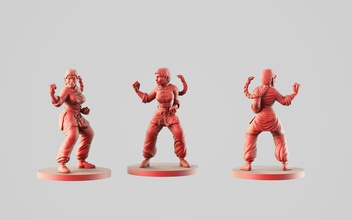 xin dövüş sanatlar öğretmen sanat kız korku dedektif minyatür 32mm işbirliği heykelcik şekil karate oryantal takım çalışması polis ranma oyunlar oyuncaklar oyun aksesuarlar 3d print model - Mito3D
