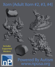 jorn adulti 3 varianti roccia elementare terra creatura mostro dnd dungeon draghi sottosuolo giochi giocattoli gioco accessori 3d print model - Mito3D