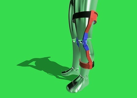 xti passiva trancando exoesqueleto joelho industrial equipamento robótica robô robótico braço personagens mech Ciência medicamento médico dispositivos protético Engenharia 3d print model - Mito3D