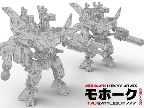 xv127 mohawk heavy arms battlesuit robot futuristic mechanical cyborg future games toys board 3d print model - Mito3D