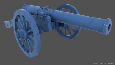 siglo xviii cañón el militar arma de fuego diorama hobby modelo escala diy la afición bricolaje otros 3d print model - Mito3D