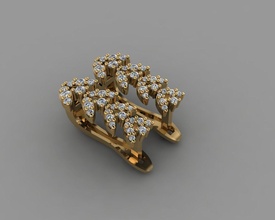 y-114 diamond earring gems jewelry fashion gold design silver ring elegant shining necklace gem bracelet pendant sapphire women rings wedding earrings 3d print model - Mito3D