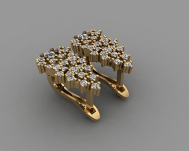 y 119 diamante brinco joias joalheria moda ouro Projeto prata anel elegante brilhando colar gema pulseira pingente safira mulheres argolas Casamento brincos 3d print model - Mito3D