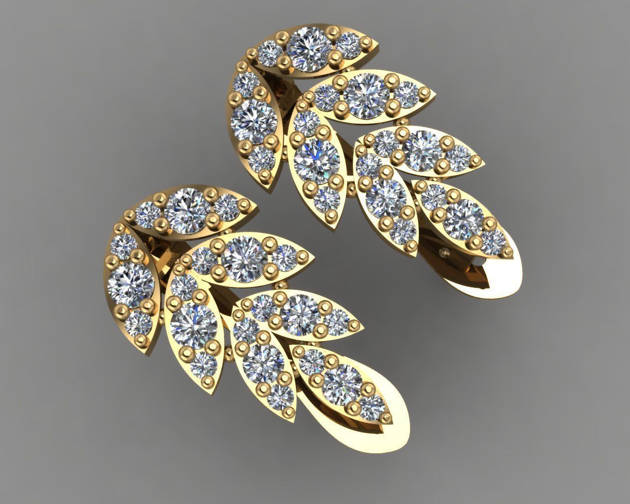 y-125 diamond earring rings necklace jewelry gems fashion gold design silver ring elegant shining gem bracelet pendant sapphire women wedding earrings 3D print model - Mito3D