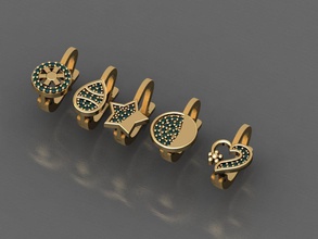 y37- diamond earring rings necklace jewelry gems fashion gold design silver ring elegant shining gem bracelet pendant sapphire women wedding 3d print model - Mito3D