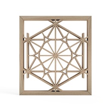 yaekurumakikko hölzern rahmen geometrisch design kumiko japan tradition muster kunst zeichen logos 3d print model - Mito3D