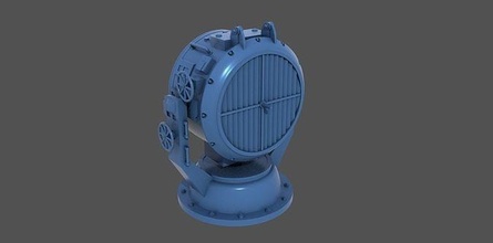 yamato search light 150cm musashi imperial navy japan japanese ww2 wwii war searchlight hobby diy 3d print model - Mito3D