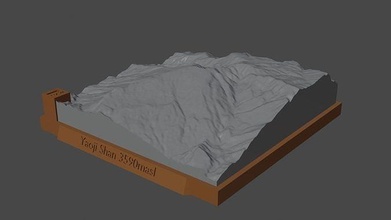 Jaoji Shan Berg Landschaft Vulkan Terrain Umgebung Natur Photogrammetrie Elevation Wissenschaft 3d print model - Mito3D