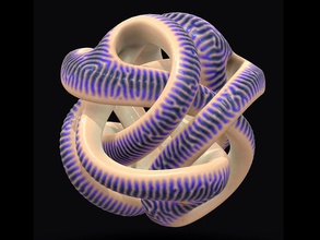 yayene sculpture snake ophidian art geometry knot printable abstract color math reaction diffusion sculptures 3d print model - Mito3D