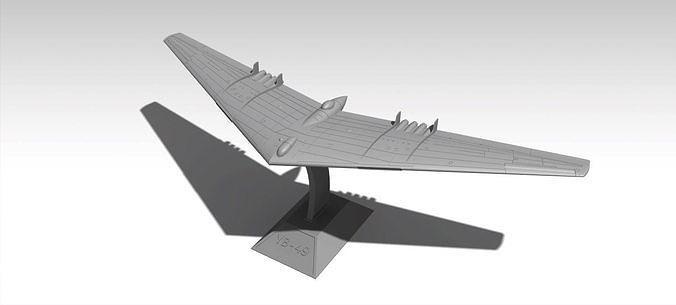 yb 49 volant aile Esc 1 144 avion jet militaire vol miniatures Véhicules bombardier loisir DIY yb49 expérimental ww2 historique volante résine 3d print model - Mito3D