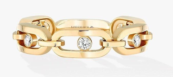 amarillo oro diamante anillo moverse multi joyería Messika marca accesorio joya lujo anillos pulsera esposas 3d print model - Mito3D
