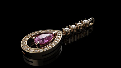 in oro giallo pendenti gioielli argento la sterlina anello di diamanti pietra disco platino gemma brillante zaffiro ruby ciondoli 3d print model - Mito3D
