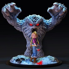 yeti in danger monster disney movie game sculpture art creature fantasy fictional sculptures 3d print model - Mito3D