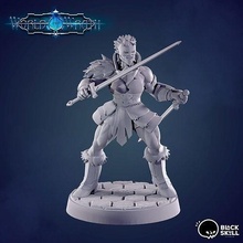 yevelda p2 - halforc fighter figh fight dnd dungeonsandragons 3dprinter 3dprinting tabletop tabletopgames boardgames miniatures minis painting fantasy games toys board 3d print model - Mito3D