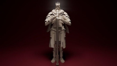 âmes sombres yhorm géant sombre patron roi fantaisie personnage inspiré jeux jouets art sculptures 3d print model - Mito3D