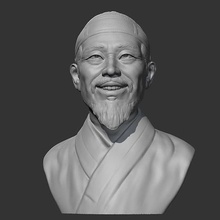 yi sun-sin 3d print model character people human head portrait bust figure man face statue sculpture male figurine body art sculptures 3d print model - Mito3D