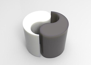 yin yang mum silikon Solidworks kalıp Bougie 3dprint balmumu moule dekor dekorasyon yazdırılabilir housedeco yapımı tasarım 3d mucit Sanat Yang ev 3d print model - Mito3D