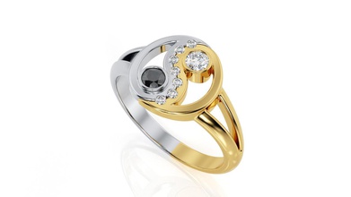 yin yang anel r 0083 brilhante pingente eua canadá europa noivado casamento 14k projeto moda prata ouro jóia jóias joalheria curvas brinco argolas 3d print model - Mito3D