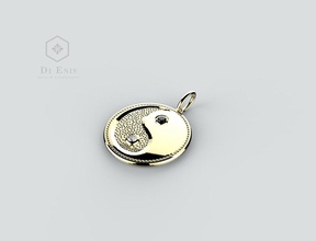 yin yang jewelry pendant yinyang pendants 3d print model - Mito3D