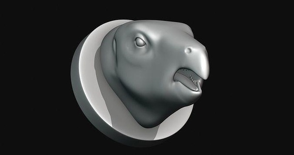yingshanosaurus cabeça 3d impressão modelo imprimível dinossauro arte esculturas 3d print model - Mito3D