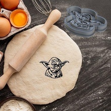 yoda cookie cutter pastry dough biscuit sugar food cookies cutters starwars star wars house kitchen dining 3d print model - Mito3D