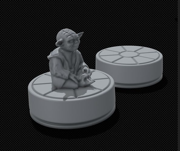 yoda meditación silla estrella guerras guerra Galaxias Jedi clon clones Consejo juguetes espacio ciencia fi astronave amarillo Arte esculturas 3D print model - Mito3D