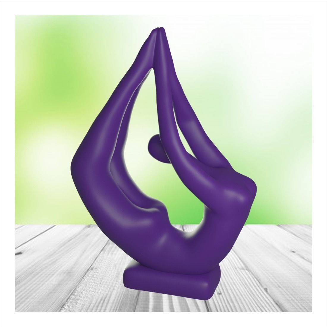 yoga 2 estatua of mujer in pose decoración arte hogar casa regalo 3D print model - Mito3D