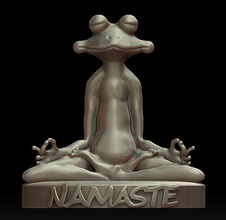 yoga rana estatua namaste loto pose arte esculturas 3d print model - Mito3D