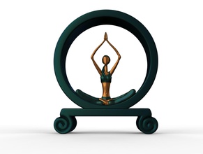 ioga menina estátua ginástica arte símbolo esculturas 3d print model - Mito3D