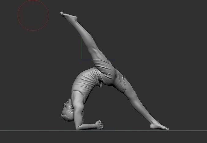 yoga poz karakter erkek memeli genç parmak yaban hayatı yırtıcı meditasyon yaşlanma doğa Manken kıdemli Sanat heykeller 3D print model - Mito3D