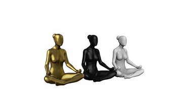 yoga frau meditation buddha isoliert kunst yin yang entspannen haus dekor 3d print model - Mito3D