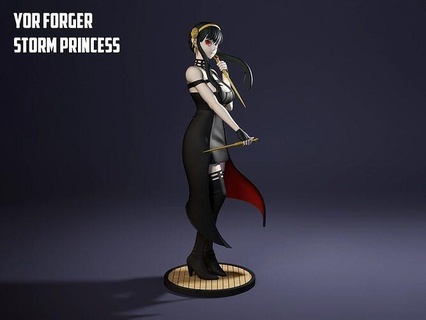 yor forger - storm princess figura anime spyxfamily manga resina filamneto print 3d art sculptures 3d print model - Mito3D