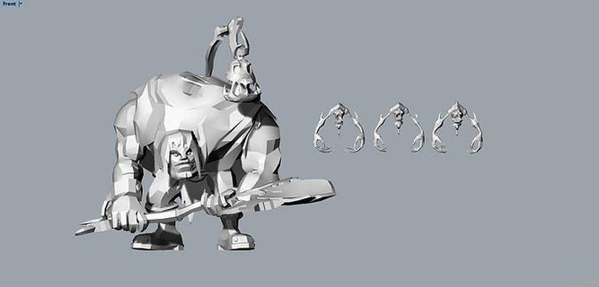 yorick league legends baron nashor animal monster art desing lol robot futuristic forthcoming fantasy fictional creature 3d print model - Mito3D
