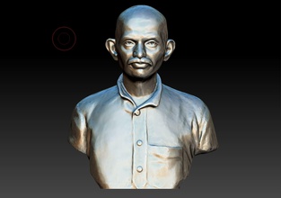 genç Gandi 3dp sanat gandhi mahatma mohandas Hindistan delhi heykel anıt büstü miras taranmış gandi karamchand satyagraha şekil 3dscan sistemleri ve uygulamaları heykeller 3d print model - Mito3D