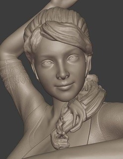 genç Hintli gelin 3d Yazdır Sanat heykeller 3d print model - Mito3D