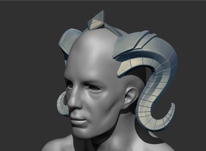 yrel horns world warcraft cosplay stl 3d print games-toys wow worldofwarcraft wearable game accessories war 3dprinting games toys 3d print model - Mito3D