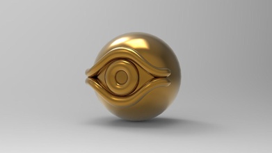 yu gi oh - millennium eye shining gold art ball shaped toy sphere printable yugioh games toys 3d print model - Mito3D