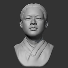 yu gwan sun 3d drucken modell charakter kopf porträt büste zahl gesicht statue skulptur koreanisch unabhängigkeit aktivist kunst skulpturen 3d print model - Mito3D