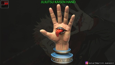 yuji itadori hand sukuna mund jujutsu kaisen cosplay dekor finger anime grusel furchtbar halloween satoru gojo spiele spielzeuge 3d print model - Mito3D